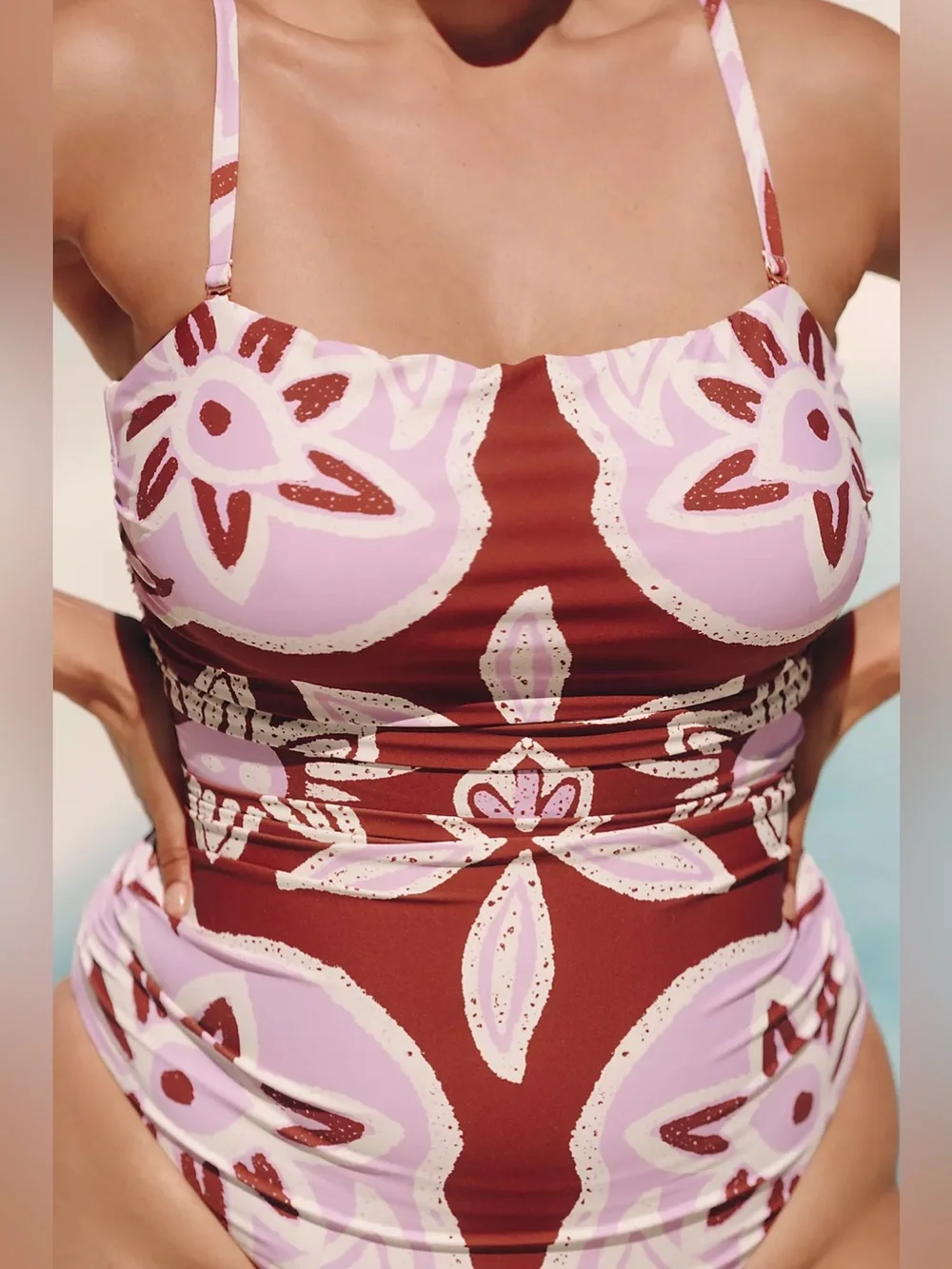 Anthropologie Celandine Jackson Side-Ruched One-Piece Swimsuit